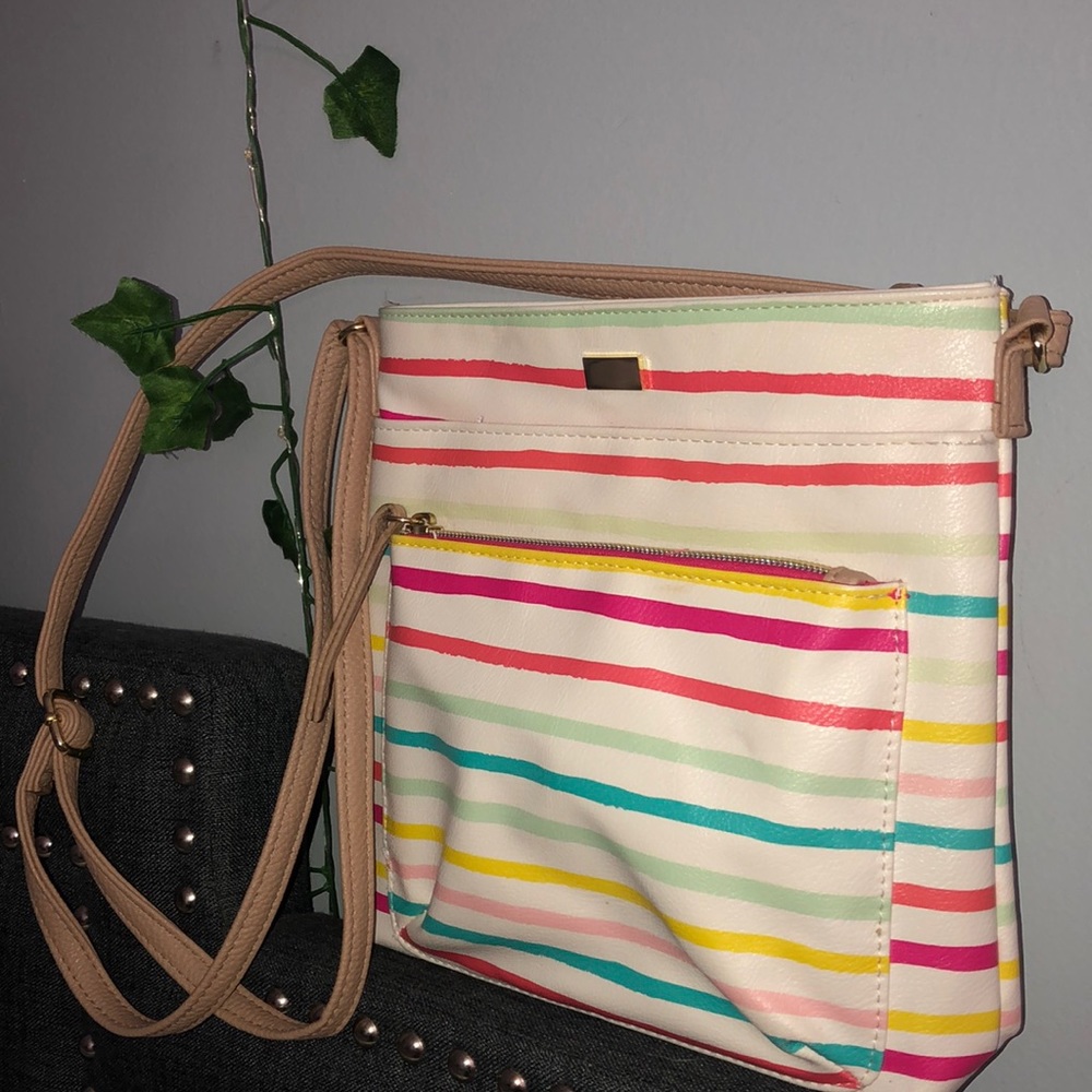 Rainbow cross over body bag.